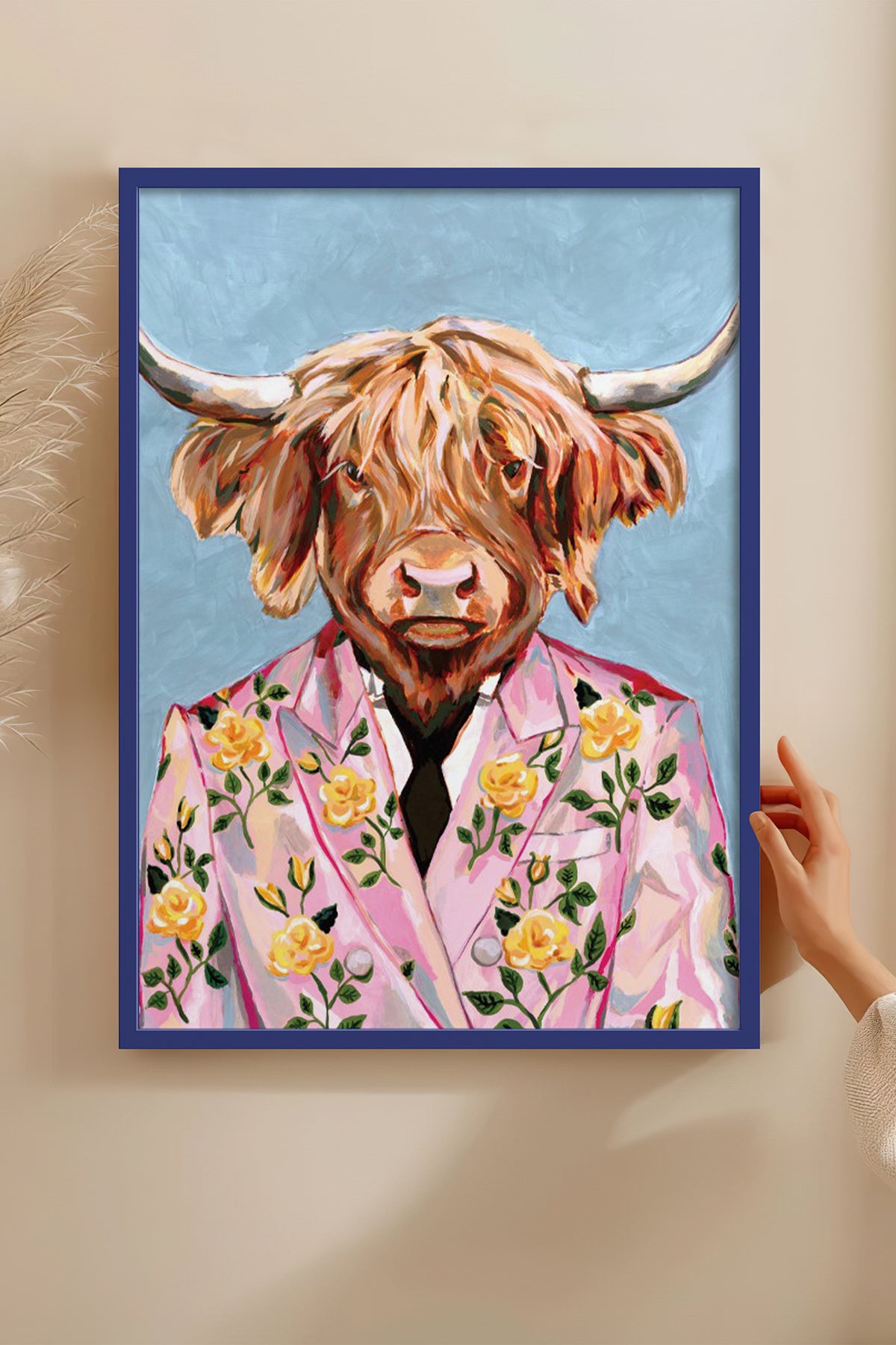 HOMEPACK Ahşap Çerçeveli Tablo Çerçeveli Poster Sanatsal Modern Duvar Dekoru BEK-8149
