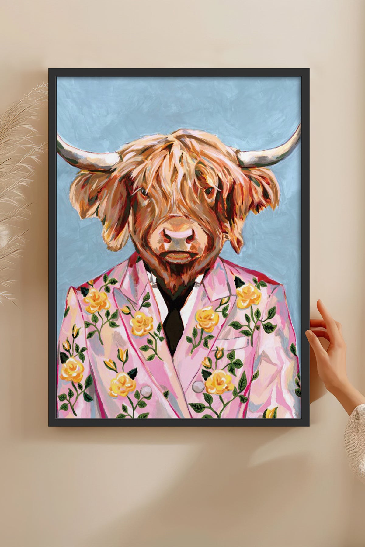 HOMEPACK Ahşap Çerçeveli Tablo Çerçeveli Poster Sanatsal Modern Duvar Dekoru BEK-8149