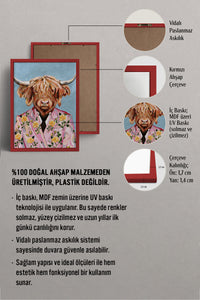 HOMEPACK Ahşap Çerçeveli Tablo Çerçeveli Poster Sanatsal Modern Duvar Dekoru BEK-8149