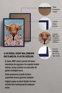 HOMEPACK Ahşap Çerçeveli Tablo Çerçeveli Poster Sanatsal Modern Duvar Dekoru BEK-8149