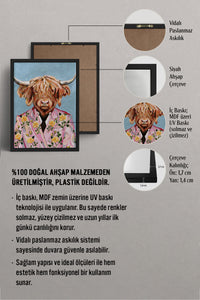 HOMEPACK Ahşap Çerçeveli Tablo Çerçeveli Poster Sanatsal Modern Duvar Dekoru BEK-8149