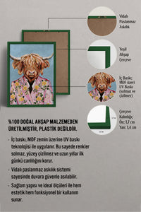 HOMEPACK Ahşap Çerçeveli Tablo Çerçeveli Poster Sanatsal Modern Duvar Dekoru BEK-8149