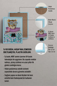 HOMEPACK Ahşap Çerçeveli Tablo Çerçeveli Poster Sanatsal Modern Duvar Dekoru BEK-8150