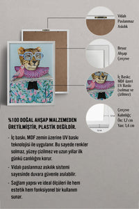 HOMEPACK Ahşap Çerçeveli Tablo Çerçeveli Poster Sanatsal Modern Duvar Dekoru BEK-8150