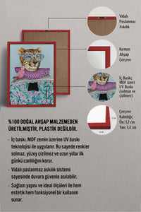 HOMEPACK Ahşap Çerçeveli Tablo Çerçeveli Poster Sanatsal Modern Duvar Dekoru BEK-8150