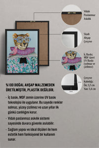 HOMEPACK Ahşap Çerçeveli Tablo Çerçeveli Poster Sanatsal Modern Duvar Dekoru BEK-8150