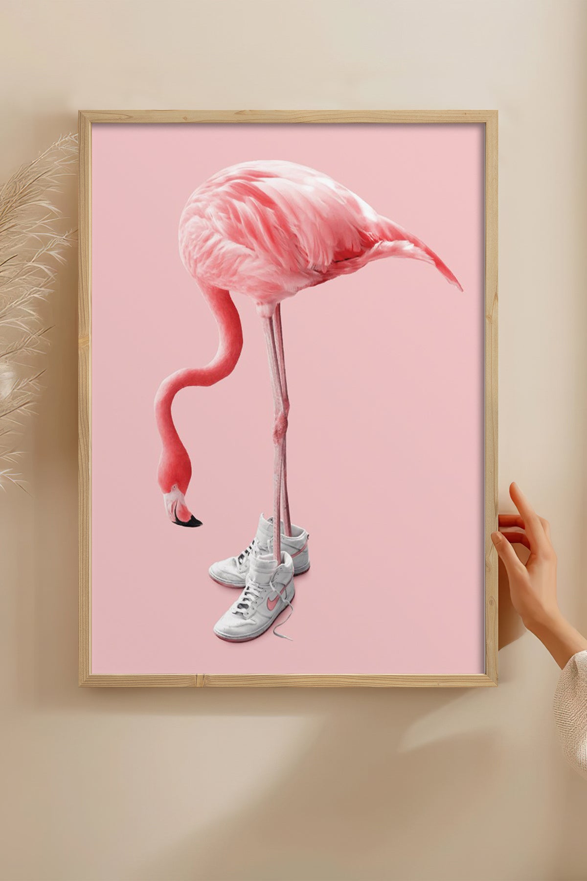 HOMEPACK Ahşap Çerçeveli Tablo Çerçeveli Poster Sanatsal Modern Duvar Dekoru BEK-8152