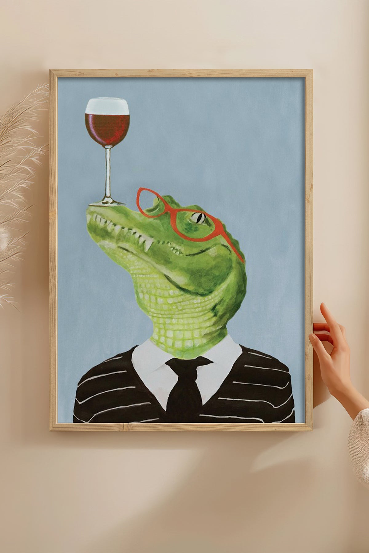 HOMEPACK Ahşap Çerçeveli Tablo Çerçeveli Poster Sanatsal Modern Duvar Dekoru BEK-8153