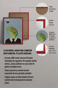 HOMEPACK Ahşap Çerçeveli Tablo Çerçeveli Poster Sanatsal Modern Duvar Dekoru BEK-8153