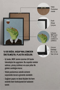 HOMEPACK Ahşap Çerçeveli Tablo Çerçeveli Poster Sanatsal Modern Duvar Dekoru BEK-8153