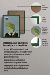 HOMEPACK Ahşap Çerçeveli Tablo Çerçeveli Poster Sanatsal Modern Duvar Dekoru BEK-8153
