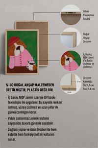 HOMEPACK Ahşap Çerçeveli Tablo Çerçeveli Poster Sanatsal Modern Duvar Dekoru BEK-8154