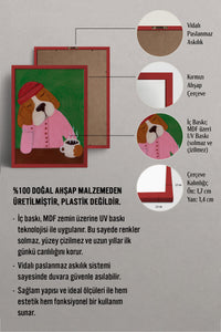 HOMEPACK Ahşap Çerçeveli Tablo Çerçeveli Poster Sanatsal Modern Duvar Dekoru BEK-8154