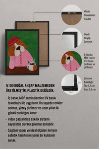 HOMEPACK Ahşap Çerçeveli Tablo Çerçeveli Poster Sanatsal Modern Duvar Dekoru BEK-8154