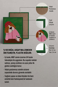 HOMEPACK Ahşap Çerçeveli Tablo Çerçeveli Poster Sanatsal Modern Duvar Dekoru BEK-8154