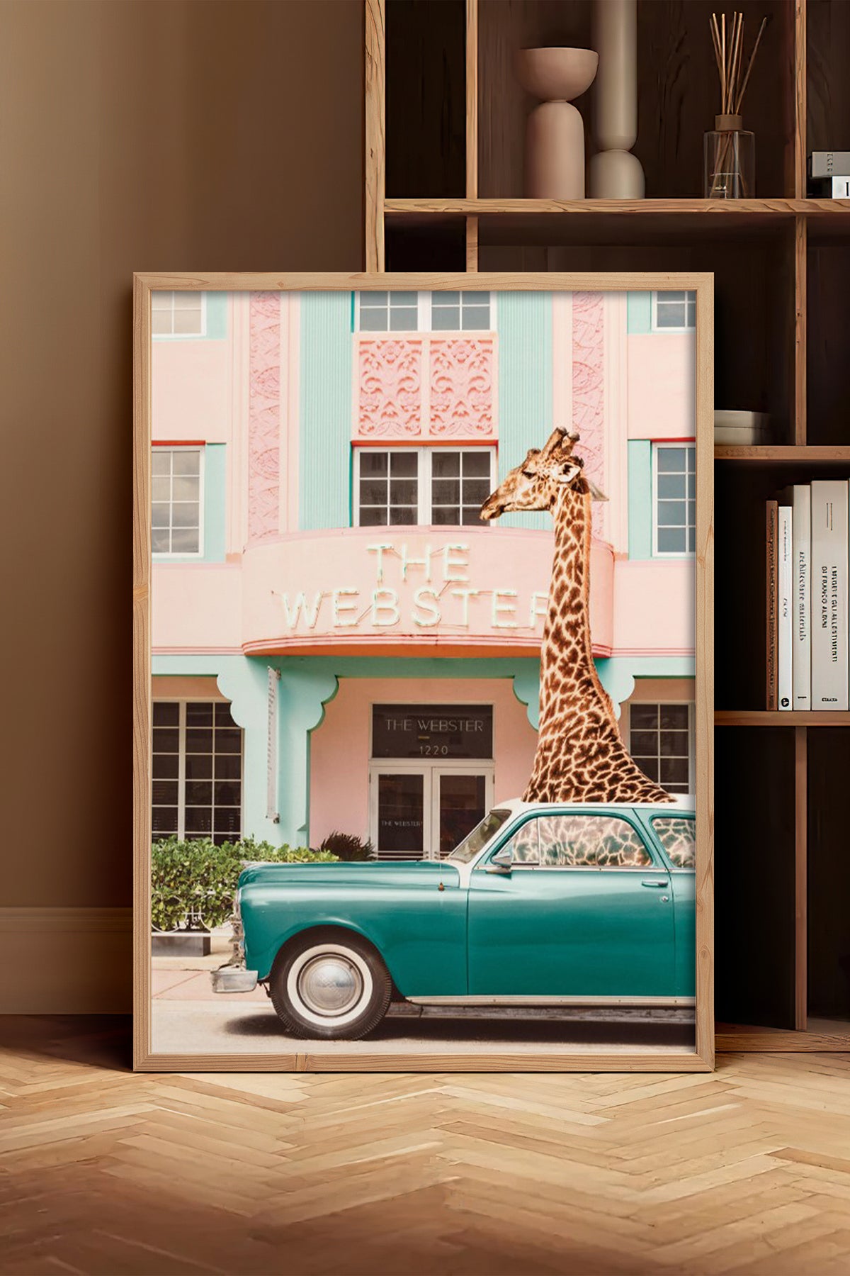 HOMEPACK Ahşap Çerçeveli Tablo Çerçeveli Poster Sanatsal Modern Duvar Dekoru BEK-8155