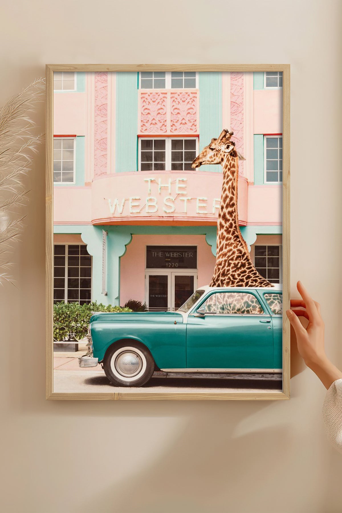 HOMEPACK Ahşap Çerçeveli Tablo Çerçeveli Poster Sanatsal Modern Duvar Dekoru BEK-8155