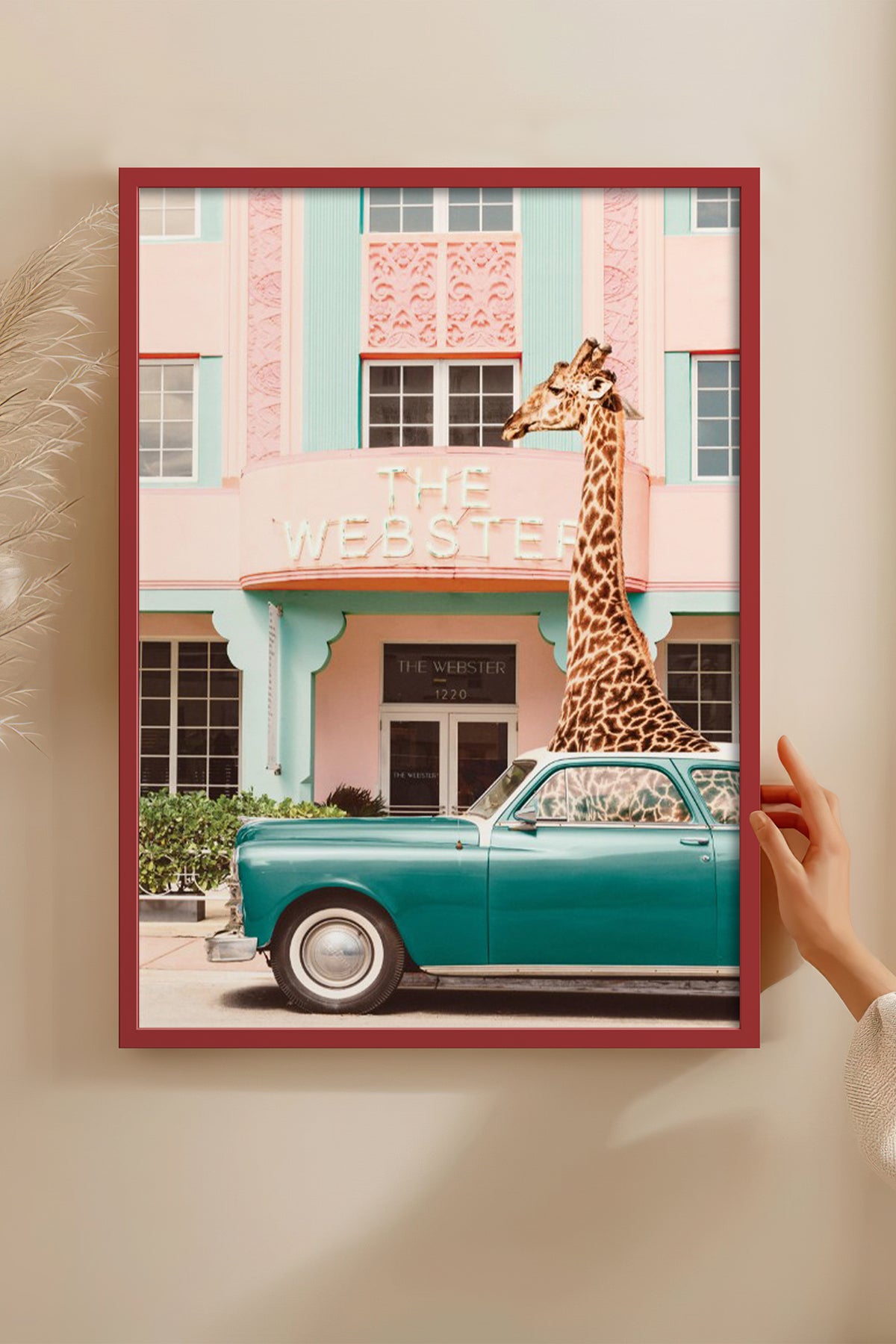 HOMEPACK Ahşap Çerçeveli Tablo Çerçeveli Poster Sanatsal Modern Duvar Dekoru BEK-8155