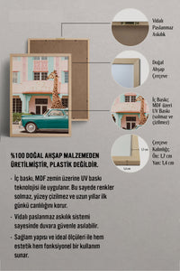 HOMEPACK Ahşap Çerçeveli Tablo Çerçeveli Poster Sanatsal Modern Duvar Dekoru BEK-8155