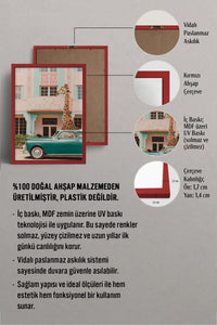 HOMEPACK Ahşap Çerçeveli Tablo Çerçeveli Poster Sanatsal Modern Duvar Dekoru BEK-8155