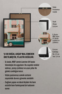 HOMEPACK Ahşap Çerçeveli Tablo Çerçeveli Poster Sanatsal Modern Duvar Dekoru BEK-8155