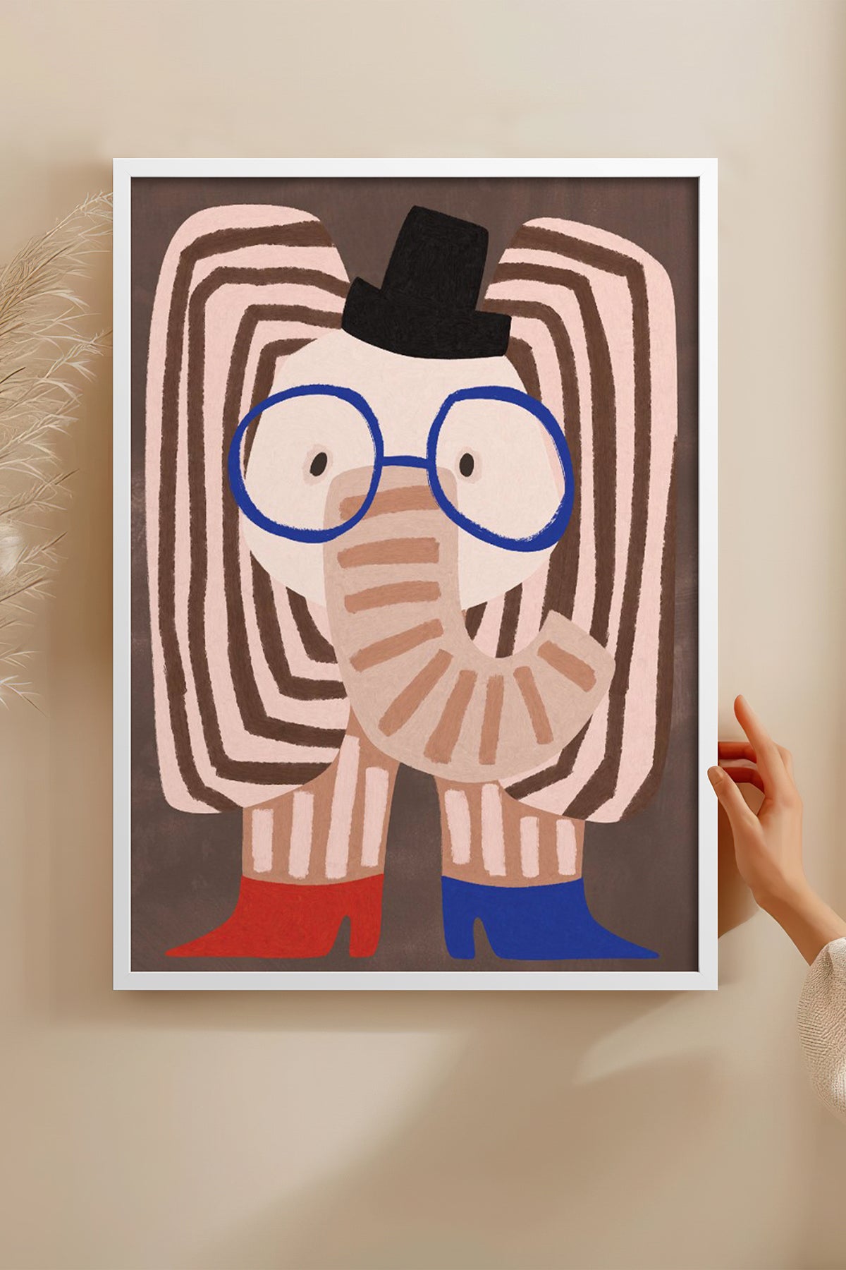 HOMEPACK Ahşap Çerçeveli Tablo Çerçeveli Poster Sanatsal Modern Duvar Dekoru BEK-8157