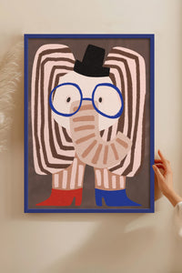 HOMEPACK Ahşap Çerçeveli Tablo Çerçeveli Poster Sanatsal Modern Duvar Dekoru BEK-8157