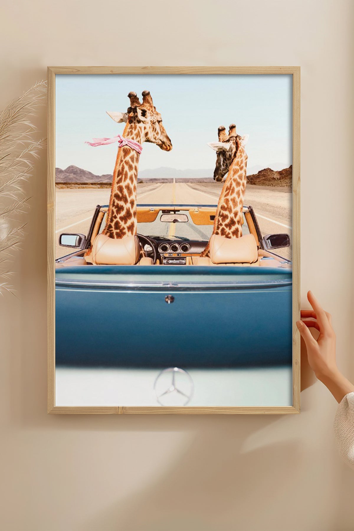 HOMEPACK Ahşap Çerçeveli Tablo Çerçeveli Poster Sanatsal Modern Duvar Dekoru BEK-8158