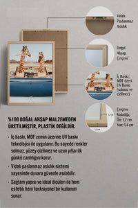 HOMEPACK Ahşap Çerçeveli Tablo Çerçeveli Poster Sanatsal Modern Duvar Dekoru BEK-8158