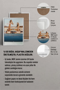 HOMEPACK Ahşap Çerçeveli Tablo Çerçeveli Poster Sanatsal Modern Duvar Dekoru BEK-8158