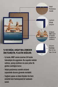 HOMEPACK Ahşap Çerçeveli Tablo Çerçeveli Poster Sanatsal Modern Duvar Dekoru BEK-8158