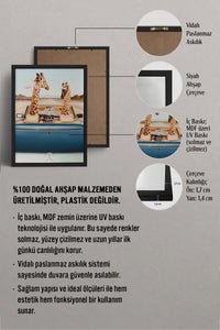 HOMEPACK Ahşap Çerçeveli Tablo Çerçeveli Poster Sanatsal Modern Duvar Dekoru BEK-8158