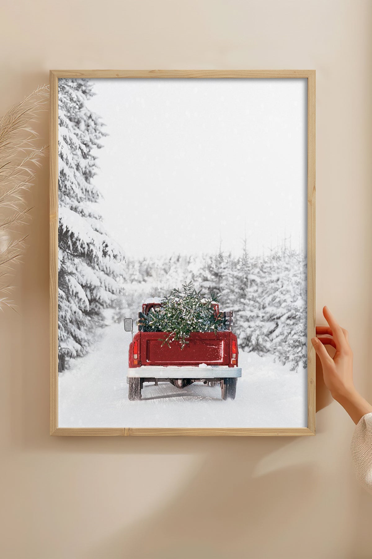 HOMEPACK Ahşap Çerçeveli Tablo Çerçeveli Poster Sanatsal Modern Duvar Dekoru BEK-8159