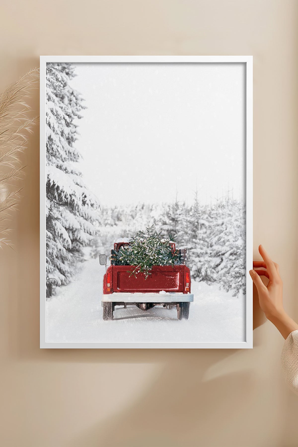 HOMEPACK Ahşap Çerçeveli Tablo Çerçeveli Poster Sanatsal Modern Duvar Dekoru BEK-8159