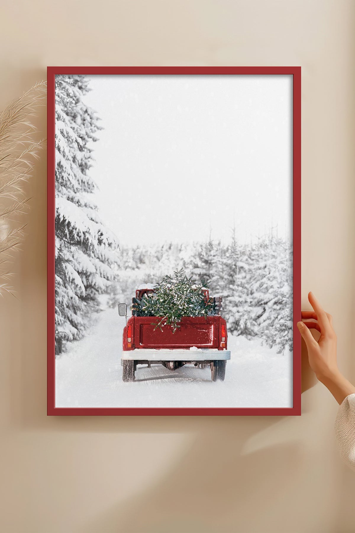HOMEPACK Ahşap Çerçeveli Tablo Çerçeveli Poster Sanatsal Modern Duvar Dekoru BEK-8159
