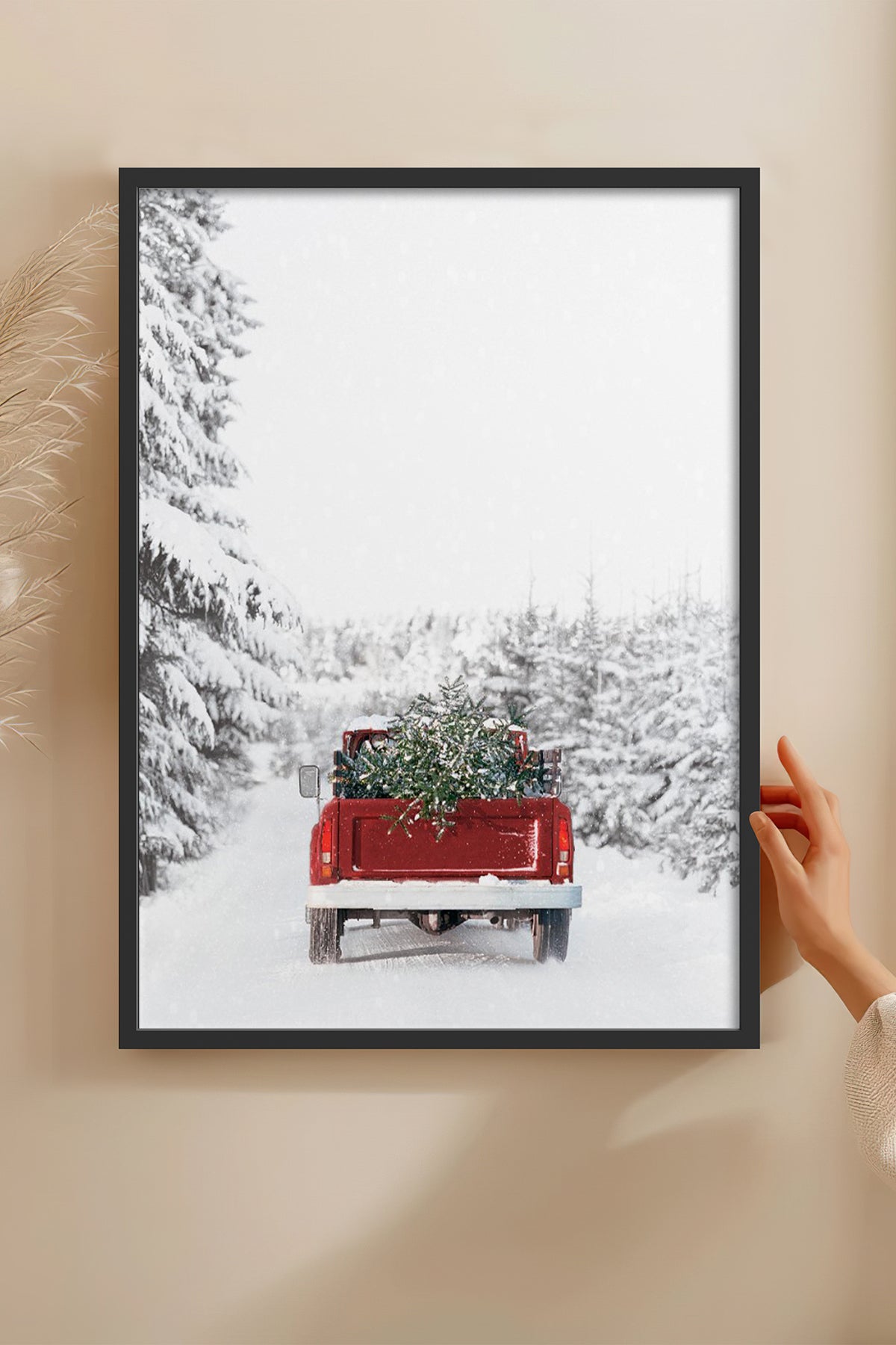 HOMEPACK Ahşap Çerçeveli Tablo Çerçeveli Poster Sanatsal Modern Duvar Dekoru BEK-8159