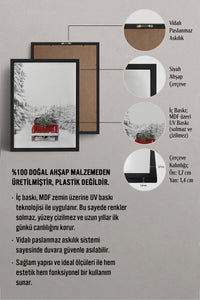 HOMEPACK Ahşap Çerçeveli Tablo Çerçeveli Poster Sanatsal Modern Duvar Dekoru BEK-8159