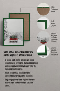 HOMEPACK Ahşap Çerçeveli Tablo Çerçeveli Poster Sanatsal Modern Duvar Dekoru BEK-8159