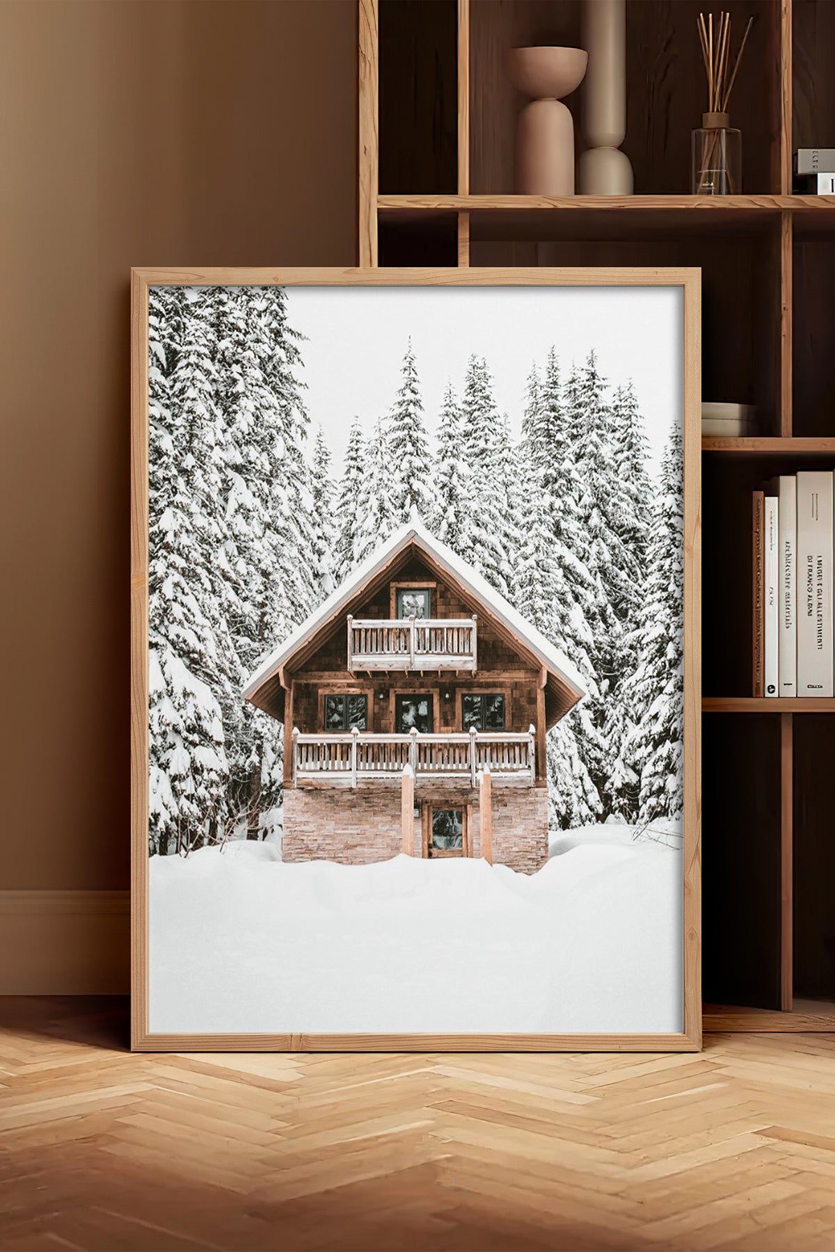 HOMEPACK Ahşap Çerçeveli Tablo Çerçeveli Poster Sanatsal Modern Duvar Dekoru BEK-8160