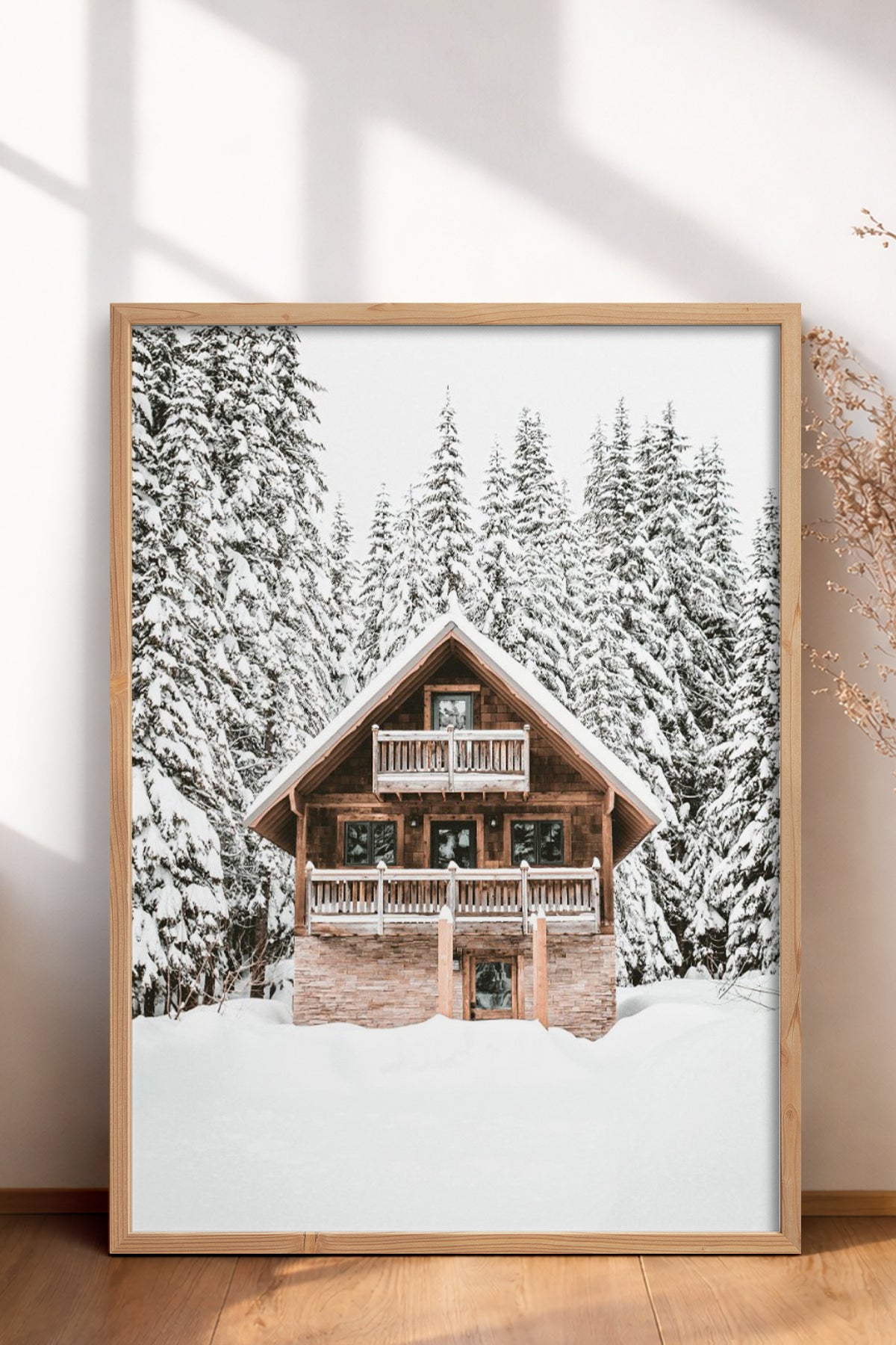 HOMEPACK Ahşap Çerçeveli Tablo Çerçeveli Poster Sanatsal Modern Duvar Dekoru BEK-8160
