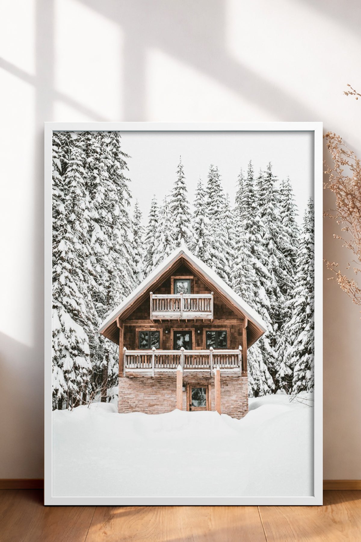 HOMEPACK Ahşap Çerçeveli Tablo Çerçeveli Poster Sanatsal Modern Duvar Dekoru BEK-8160