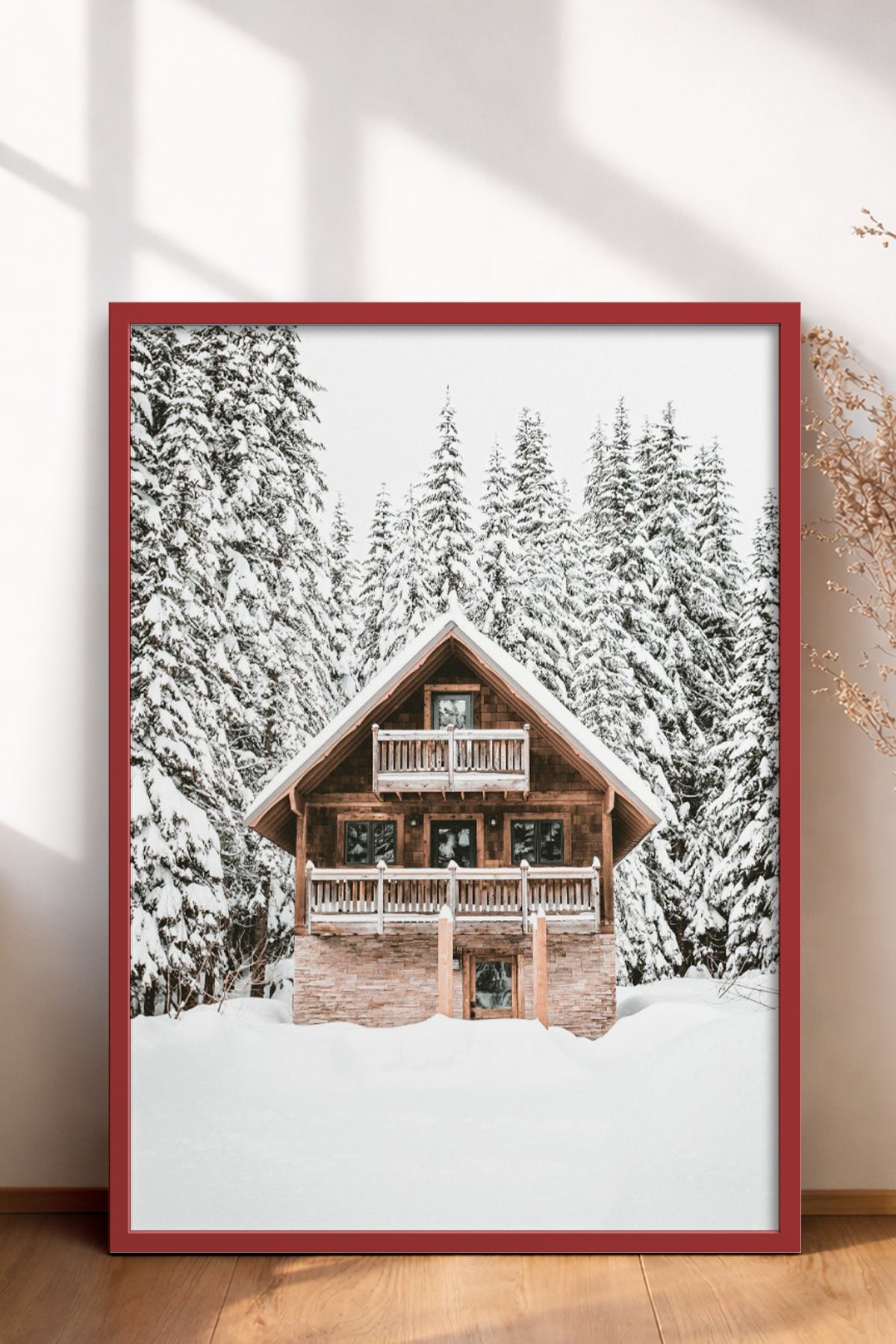 HOMEPACK Ahşap Çerçeveli Tablo Çerçeveli Poster Sanatsal Modern Duvar Dekoru BEK-8160