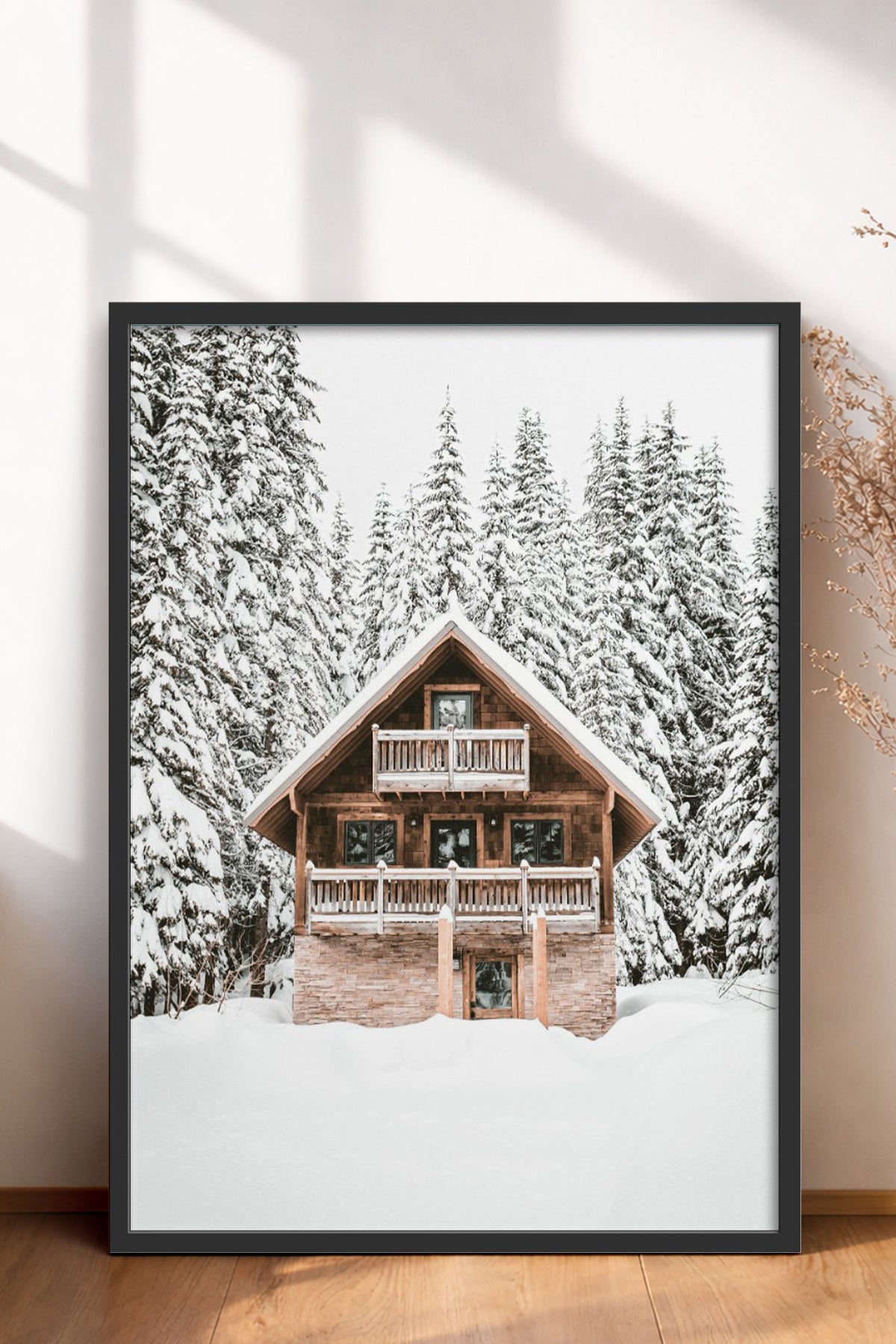 HOMEPACK Ahşap Çerçeveli Tablo Çerçeveli Poster Sanatsal Modern Duvar Dekoru BEK-8160