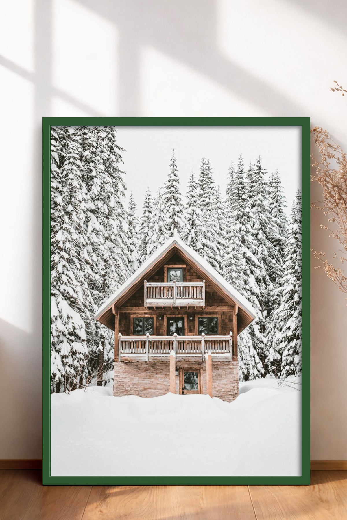 HOMEPACK Ahşap Çerçeveli Tablo Çerçeveli Poster Sanatsal Modern Duvar Dekoru BEK-8160
