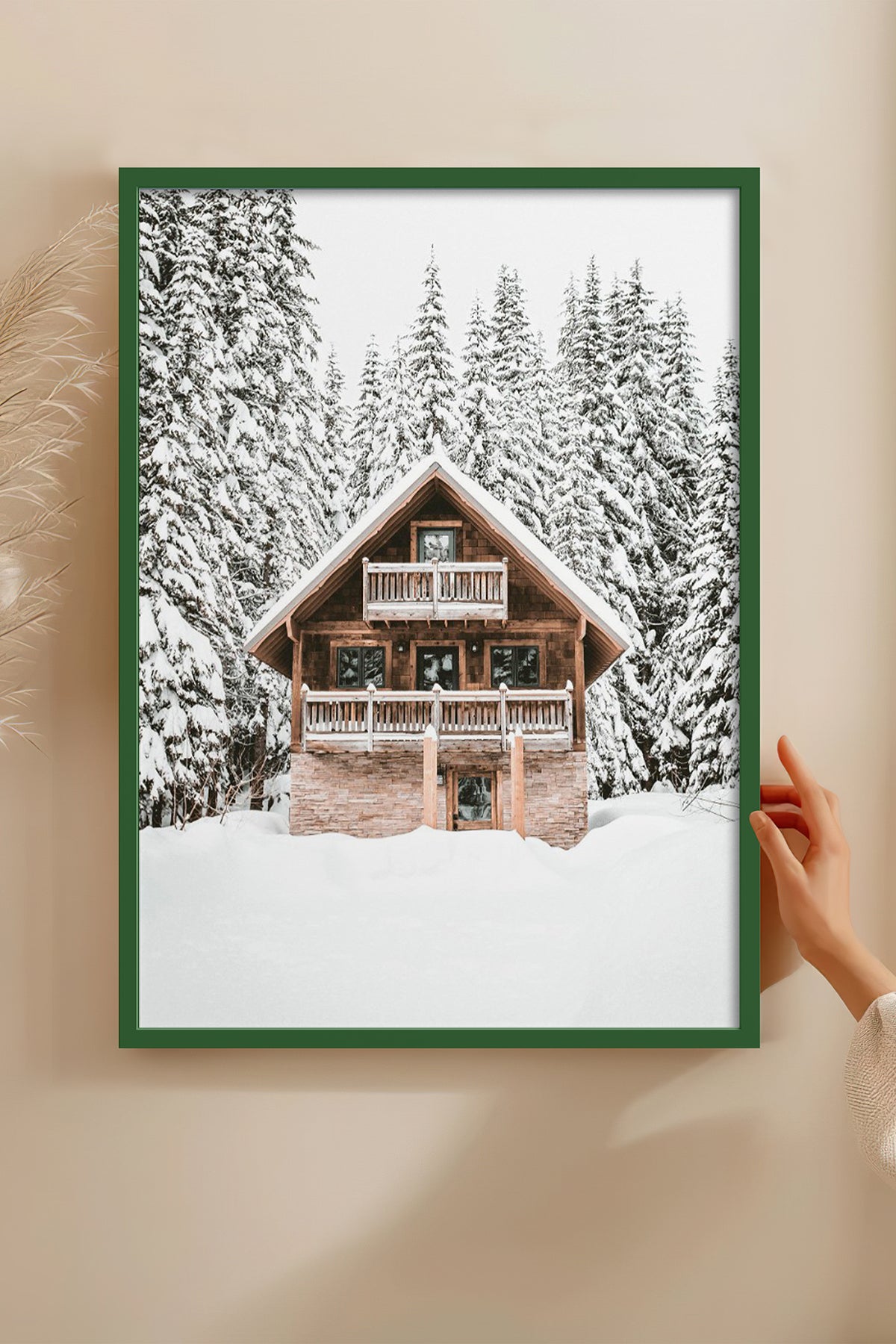 HOMEPACK Ahşap Çerçeveli Tablo Çerçeveli Poster Sanatsal Modern Duvar Dekoru BEK-8160