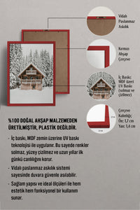 HOMEPACK Ahşap Çerçeveli Tablo Çerçeveli Poster Sanatsal Modern Duvar Dekoru BEK-8160