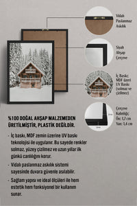 HOMEPACK Ahşap Çerçeveli Tablo Çerçeveli Poster Sanatsal Modern Duvar Dekoru BEK-8160