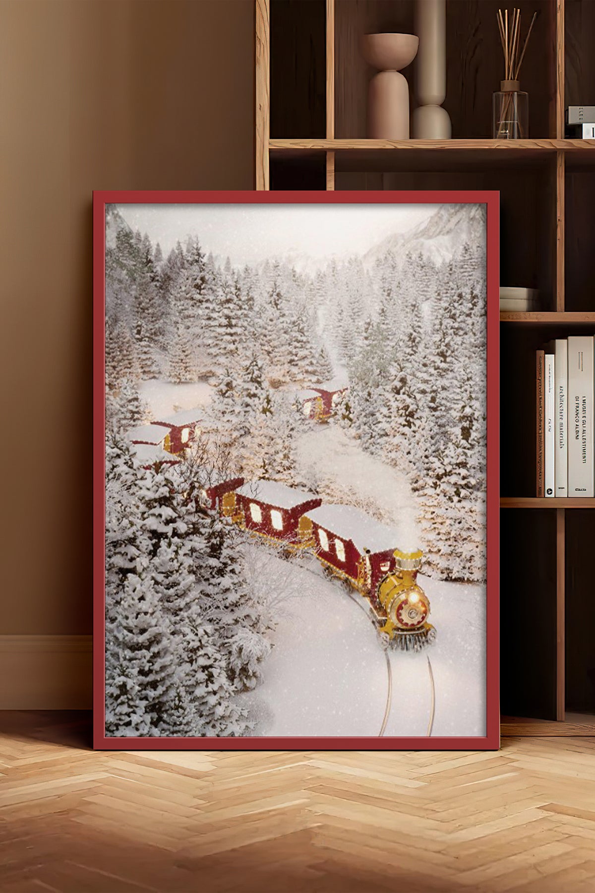HOMEPACK Ahşap Çerçeveli Tablo Çerçeveli Poster Sanatsal Modern Duvar Dekoru BEK-8161