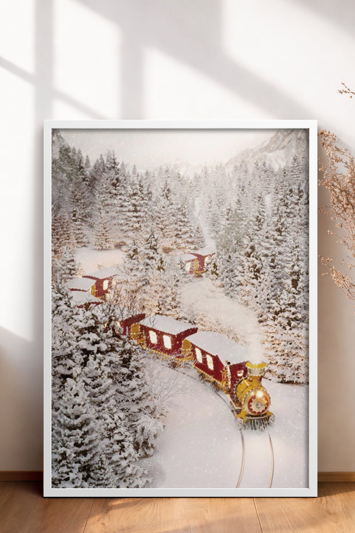 HOMEPACK Ahşap Çerçeveli Tablo Çerçeveli Poster Sanatsal Modern Duvar Dekoru BEK-8161