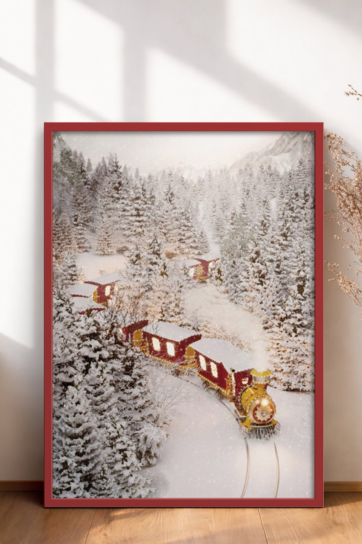 HOMEPACK Ahşap Çerçeveli Tablo Çerçeveli Poster Sanatsal Modern Duvar Dekoru BEK-8161
